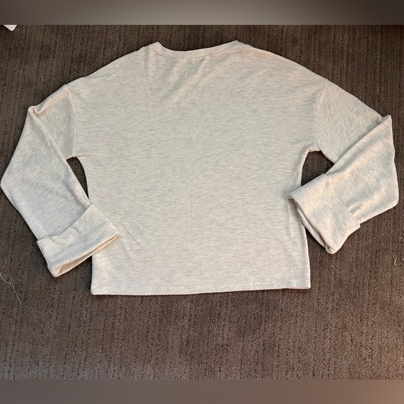 PROJECT SOCIAL T - Women’s Cream Cuffed CrewNeck Sweater - Size Small - Picture 7 of 7